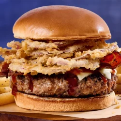 cue bacon cheeseburger