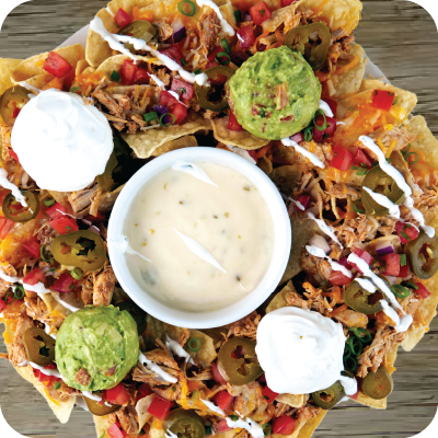 tex mex chicken nachos