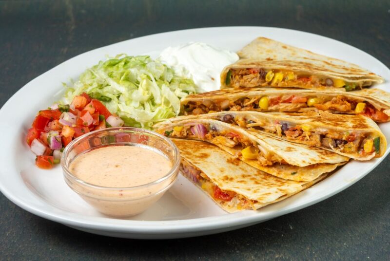 chicken quesadilla at millers ale house