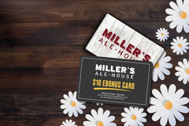 Miller's Ale House Gift Card and a Bonus Card
