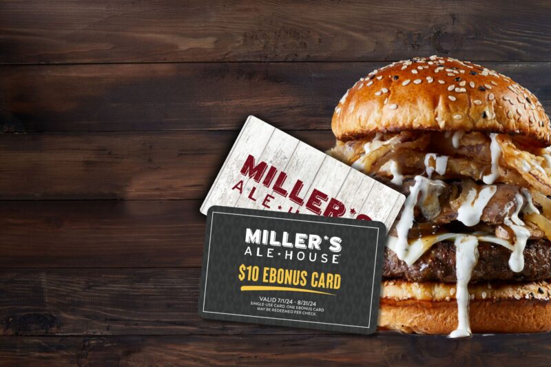 Bonus Card, Gift card and burger
