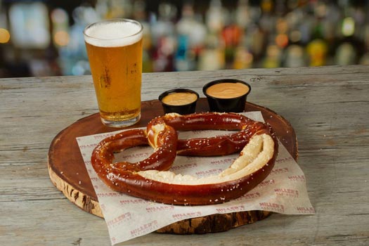 a warm bavarian pretzel