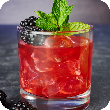 black berry bourbon smash