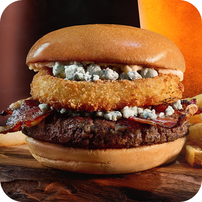 western blue bacon burger