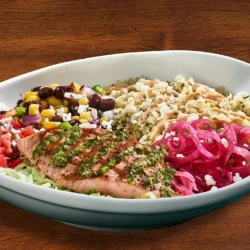 mimis bowl with salmon
